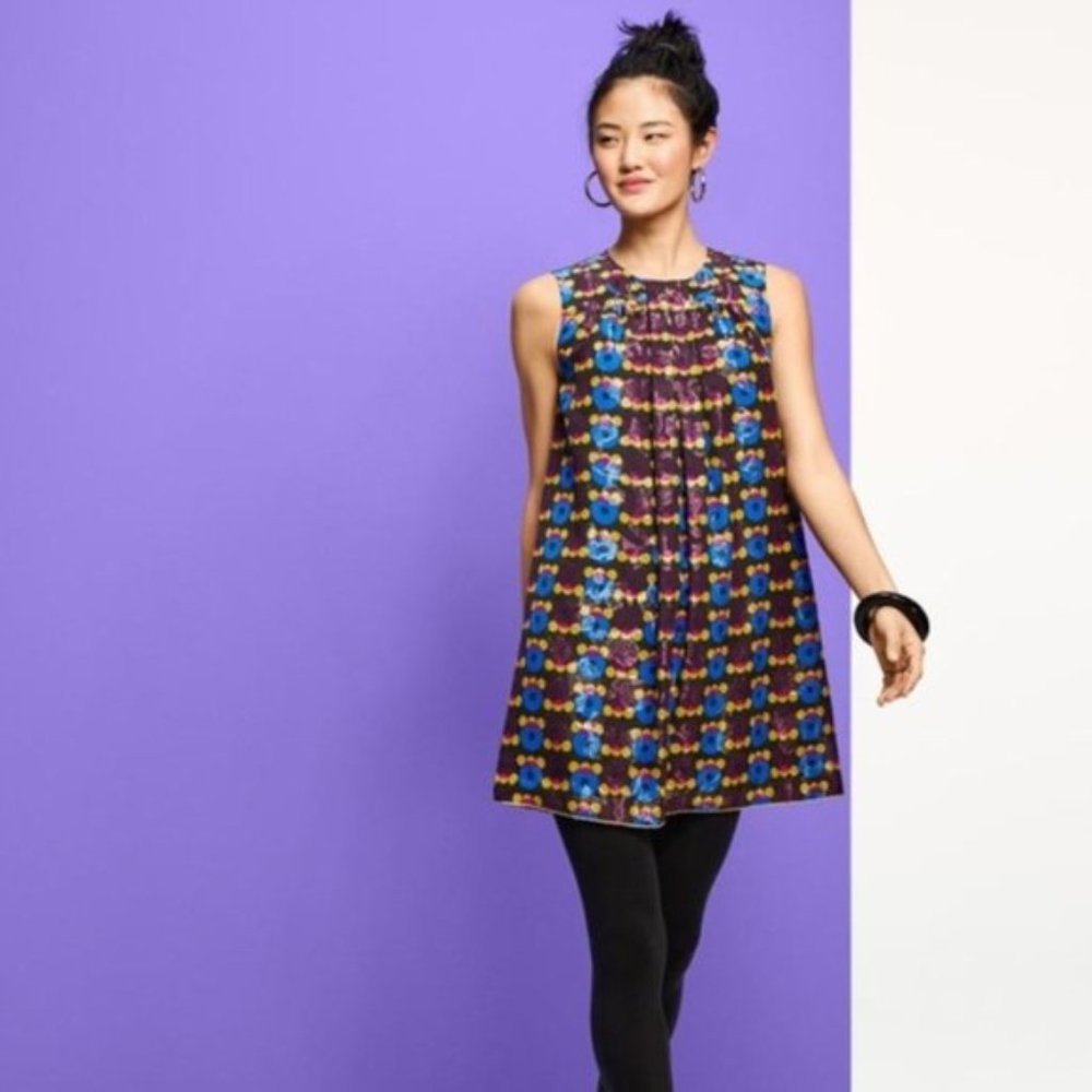 ANNA SUI For Target Sz L Metallic Mod Dress